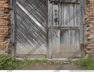 doors wooden double old 0015